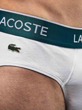 Pack Calzoncillos Lacoste Slip Basic Hombre