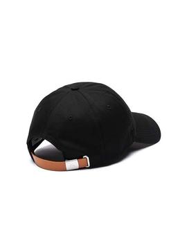 Gorra Lacoste Croco Oversize Negro Hombre y Mujer
