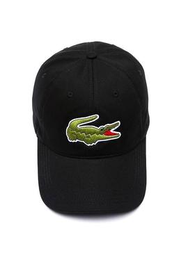 Gorra Lacoste Croco Oversize Negro Hombre y Mujer