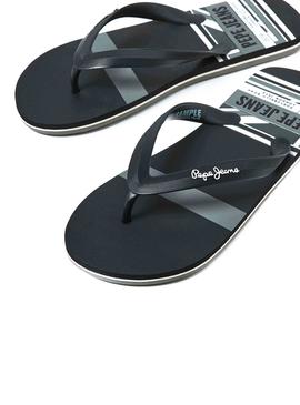 Chanclas Pepe Jeans Whale Negras para Hombre