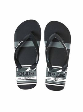 Chanclas Pepe Jeans Whale Negras para Hombre