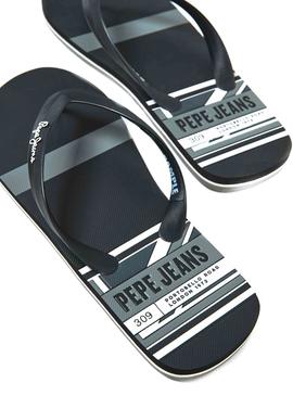 Chanclas Pepe Jeans Whale Negras para Hombre