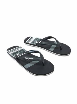 Chanclas Pepe Jeans Whale Negras para Hombre