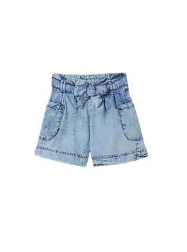 Short Mayoral Lyocell Denim Claro Para Niña