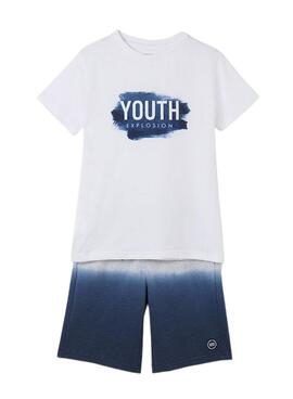 Conjunto Mayoral Chandal Dip Dye Blanco para Niño