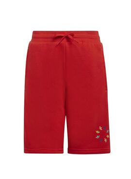 Bermudas Adidas Regular Ring Rojo Para Niño Y Niña