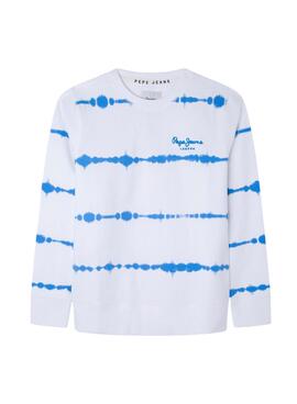 Sudadera Pepe Jeans Edgar Blanca Tie Dye para Niño