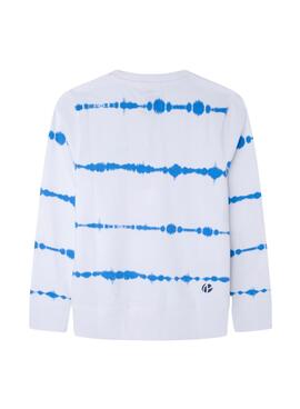 Sudadera Pepe Jeans Edgar Blanca Tie Dye para Niño