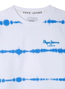 Sudadera Pepe Jeans Edgar Blanca Tie Dye para Niño