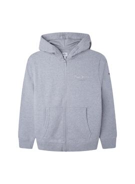 Sudadera Pepe Jeans Georgie Zip Gris para Niño