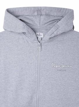 Sudadera Pepe Jeans Georgie Zip Gris para Niño