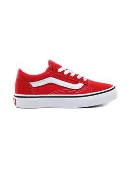 Zapatillas Vans Old Skool Rojo Para Niño Y Niña