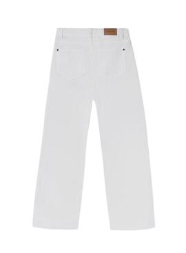 Pantalon Vaquero Mayoral Cropped Blanco para Niña