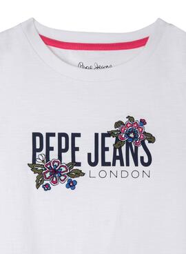 Camiseta Pepe Jeans Halua Blanca para Niña