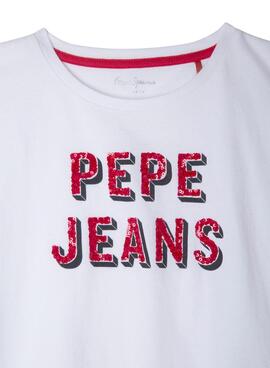 Camiseta Pepe Jeans Honey Blanca para Niña