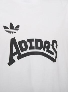 Camiseta Adidas Básica Logo Blanca Para Niña