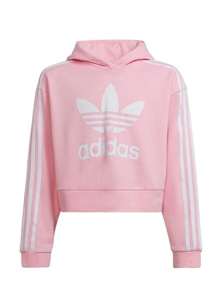 Sudadera Adidas Cropped Rosa Niña