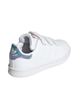 Zapatillas Adidas Purpurina Blanca Para Niña