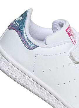 Zapatillas Adidas Purpurina Blanca Para Niña