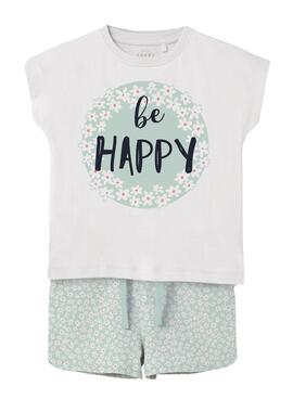 Conjunto Name It Vigea Be Happy Blanco para Niña