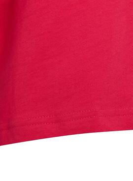 Camiseta Adidas Cropped Ring Trifoil Rosa Niña