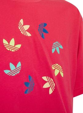 Camiseta Adidas Cropped Ring Trifoil Rosa Niña