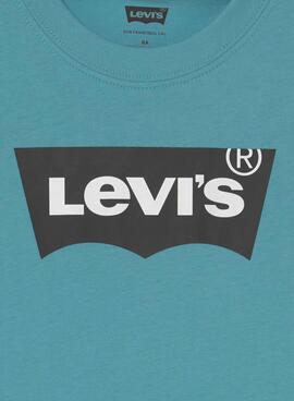 Camiseta Levis Batwing Logo Azul para Niño
