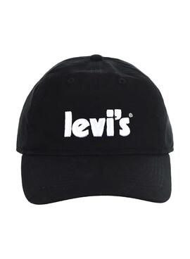 Gorra Levis Poster Logo Negra para Niño y Niña