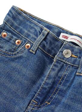 Pantalón Vaquero Levis Cropped Wide Leg Azul Niña