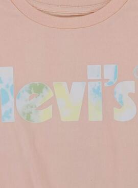 Camiseta Levis Meet and Greed Rosa para Niña