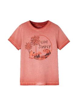 Camiseta Mayoral Live Simply Naranja para Niño