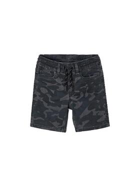 Bermuda Mayoral Soft Denim Camuflaje Gris Niño