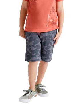 Bermuda Mayoral Soft Denim Camuflaje Gris Niño