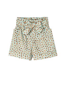 Short Mayoral Estampado Corazones Verde para Niña