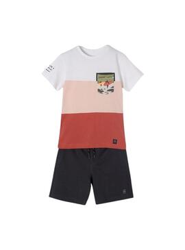 Conjunto Mayoral Bloques Surf Naranja para Niño