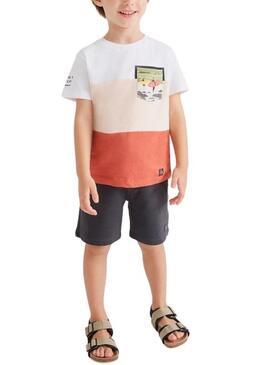 Conjunto Mayoral Bloques Surf Naranja para Niño