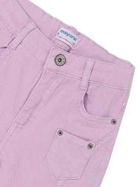 Pantalón Mayoral Cropped Sarga Lila para Niña