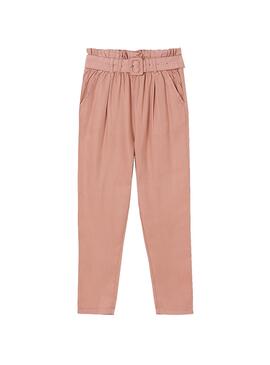 Pantalón Mayoral Largo Cinturón Rosa para Niña