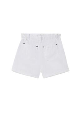 Short Mayoral Sarga Blanco para Niña