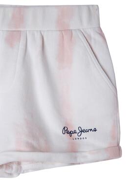 Short Pepe Jeans Grace Tie Dye Rosa para Niña
