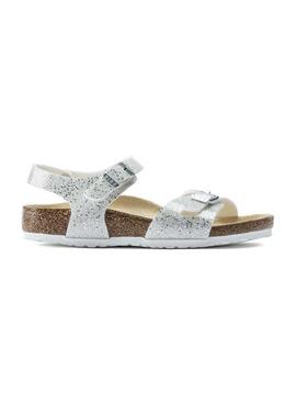 Sandalias Birkenstock Rio BF Blancas para Niña