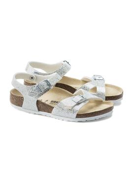 Sandalias Birkenstock Rio BF Blancas para Niña