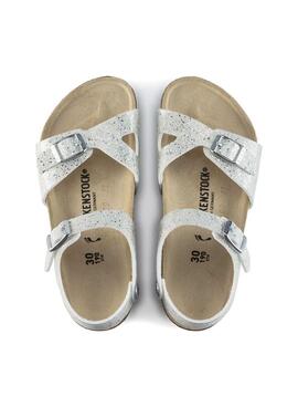 Sandalias Birkenstock Rio BF Blancas para Niña