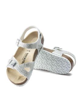 Sandalias Birkenstock Rio BF Blancas para Niña