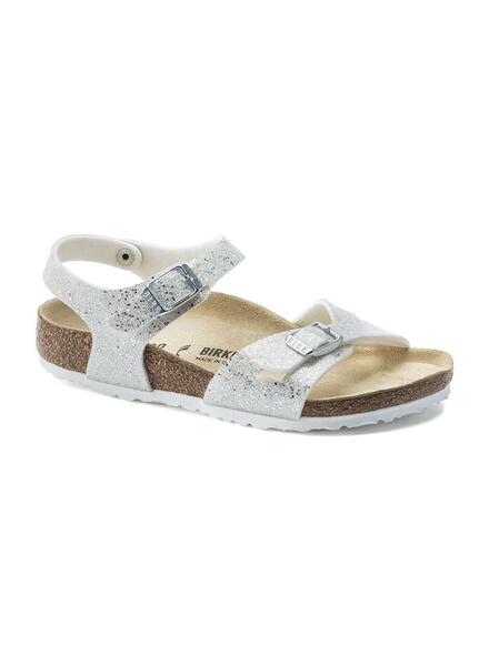 Sandalias Birkenstock Rio BF Blancas Niña