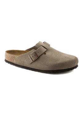Zueco Birkenstock Boston Taupe Para Mujer