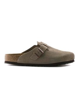 Zueco Birkenstock Boston Taupe Para Mujer