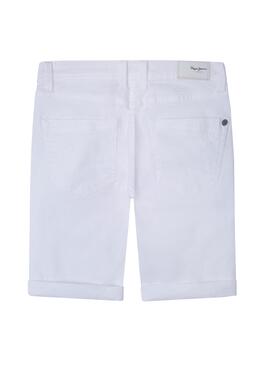 Bermuda Pepe Jeans Becket Denim Blanca para Niño