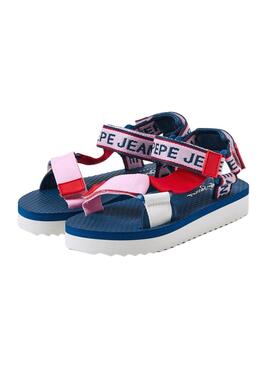 Sandalias Pepe Jeans Pool Multitiras Rosa Niña