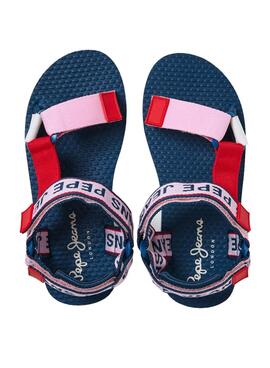 Sandalias Pepe Jeans Pool Multitiras Rosa Niña